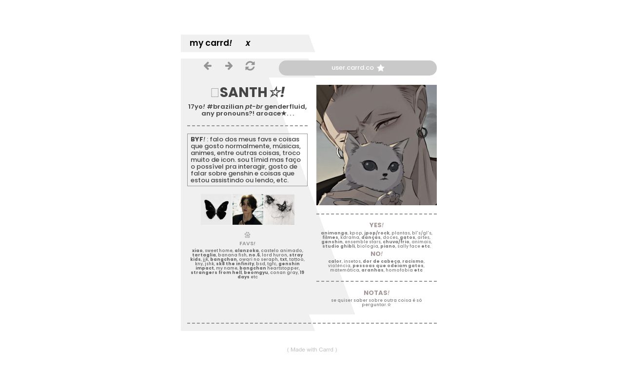 Carrd profile picture for @santh